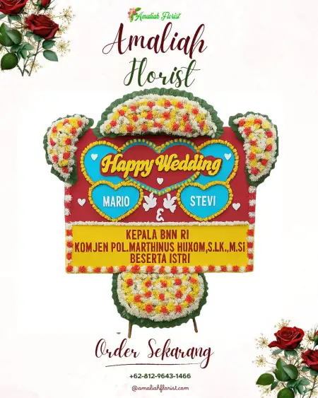 Papan Bunga Pernikahan Sunggingan